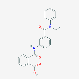 molecular formula C23H20N2O4 B354562 2-({3-[(Ethylanilino)carbonyl]anilino}carbonyl)-benzoic acid CAS No. 940458-57-1