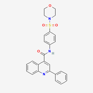 molecular formula C26H23N3O4S B3545624 N-[4-(morpholine-4-sulfonyl)phenyl]-2-phenylquinoline-4-carboxamide 