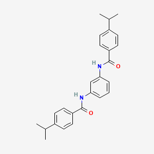 molecular formula C26H28N2O2 B3545633 4-(PROPAN-2-YL)-N-{3-[4-(PROPAN-2-YL)BENZAMIDO]PHENYL}BENZAMIDE 