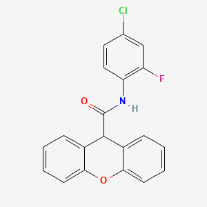 N-(4-chloro-2-fluorophenyl)-9H-xanthene-9-carboxamide