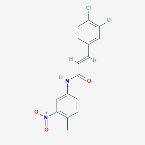 molecular formula C16H12Cl2N2O3 B3545642 3-(3,4-dichlorophenyl)-N-(4-methyl-3-nitrophenyl)acrylamide 