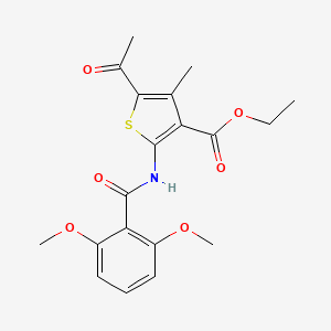 molecular formula C19H21NO6S B3545659 ETHYL 5-ACETYL-2-(2,6-DIMETHOXYBENZAMIDO)-4-METHYLTHIOPHENE-3-CARBOXYLATE 