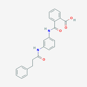 molecular formula C23H20N2O4 B354566 2-({3-[(3-Phenylpropanoyl)amino]anilino}carbonyl)-benzoic acid CAS No. 940459-88-1