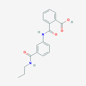 molecular formula C18H18N2O4 B354568 2-({3-[(丙氨基)羰基]苯胺基}羰基)-苯甲酸 CAS No. 940505-42-0