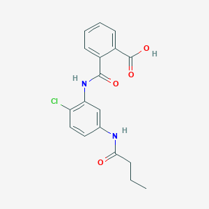 molecular formula C18H17ClN2O4 B354570 2-{[5-(Butyrylamino)-2-chloroanilino]-carbonyl}benzoic acid CAS No. 925075-57-6