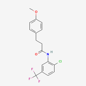 molecular formula C17H15ClF3NO2 B3545702 N-[2-氯-5-(三氟甲基)苯基]-3-(4-甲氧基苯基)丙酰胺 