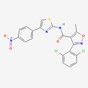 3-(2,6-dichlorophenyl)-5-methyl-N-[4-(4-nitrophenyl)-1,3-thiazol-2-yl]-1,2-oxazole-4-carboxamide