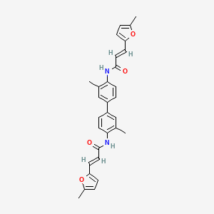 molecular formula C30H28N2O4 B3545739 N,N'-(3,3'-dimethyl-4,4'-biphenyldiyl)bis[3-(5-methyl-2-furyl)acrylamide] 