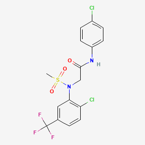 N~1~-(4-chlorophenyl)-N~2~-[2-chloro-5-(trifluoromethyl)phenyl]-N~2~-(methylsulfonyl)glycinamide