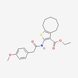 ethyl 2-{[(4-methoxyphenyl)acetyl]amino}-4,5,6,7,8,9-hexahydrocycloocta[b]thiophene-3-carboxylate