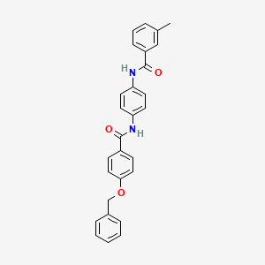 N-(4-{[4-(benzyloxy)benzoyl]amino}phenyl)-3-methylbenzamide