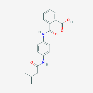 molecular formula C19H20N2O4 B354577 2-({4-[(3-Methylbutanoyl)amino]anilino}carbonyl)-benzoic acid CAS No. 940228-68-2