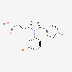 molecular formula C20H18BrNO2 B3545798 3-[1-(3-bromophenyl)-5-(4-methylphenyl)-1H-pyrrol-2-yl]propanoic acid 