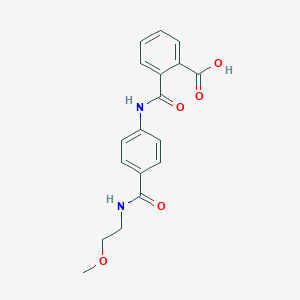 molecular formula C18H18N2O5 B354580 2-[(4-{[(2-Methoxyethyl)amino]carbonyl}anilino)-carbonyl]benzoic acid CAS No. 940488-60-8