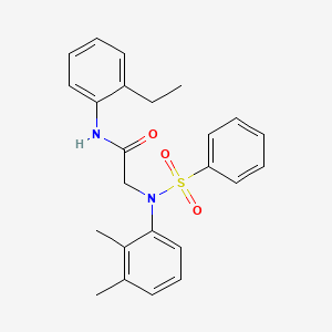 2-[N-(2,3-DIMETHYLPHENYL)BENZENESULFONAMIDO]-N-(2-ETHYLPHENYL)ACETAMIDE