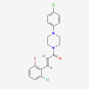 1-[3-(2-chloro-6-fluorophenyl)acryloyl]-4-(4-chlorophenyl)piperazine