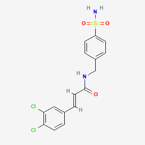 molecular formula C16H14Cl2N2O3S B3545833 N-[4-(aminosulfonyl)benzyl]-3-(3,4-dichlorophenyl)acrylamide 