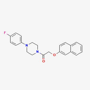 1-[4-(4-FLUOROPHENYL)PIPERAZINO]-2-(2-NAPHTHYLOXY)-1-ETHANONE