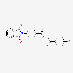 molecular formula C23H20FNO5 B3545875 2-(4-fluorophenyl)-2-oxoethyl 4-(1,3-dioxo-1,3-dihydro-2H-isoindol-2-yl)cyclohexanecarboxylate 