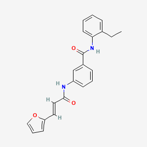 molecular formula C22H20N2O3 B3545904 N-(2-ethylphenyl)-3-{[3-(2-furyl)acryloyl]amino}benzamide 