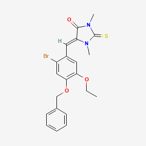 5-[4-(benzyloxy)-2-bromo-5-ethoxybenzylidene]-1,3-dimethyl-2-thioxo-4-imidazolidinone