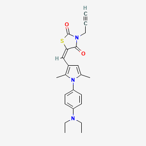 (5E)-5-({1-[4-(diethylamino)phenyl]-2,5-dimethyl-1H-pyrrol-3-yl}methylidene)-3-(prop-2-yn-1-yl)-1,3-thiazolidine-2,4-dione