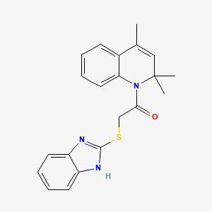 2-(1H-1,3-BENZIMIDAZOL-2-YLSULFANYL)-1-[2,2,4-TRIMETHYL-1(2H)-QUINOLINYL]-1-ETHANONE