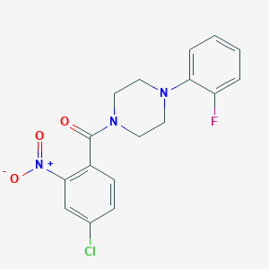 (4-CHLORO-2-NITROPHENYL)[4-(2-FLUOROPHENYL)PIPERAZINO]METHANONE