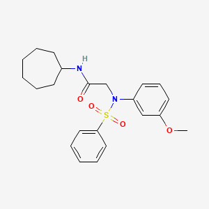 N~1~-cycloheptyl-N~2~-(3-methoxyphenyl)-N~2~-(phenylsulfonyl)glycinamide