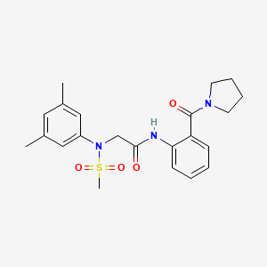 N~2~-(3,5-dimethylphenyl)-N~2~-(methylsulfonyl)-N~1~-[2-(1-pyrrolidinylcarbonyl)phenyl]glycinamide