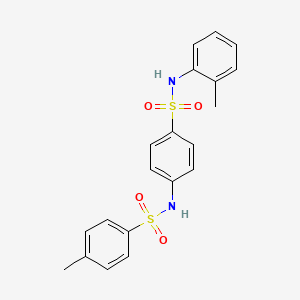 molecular formula C20H20N2O4S2 B3546009 4-methyl-N-(4-{[(2-methylphenyl)amino]sulfonyl}phenyl)benzenesulfonamide 