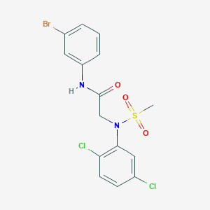 molecular formula C15H13BrCl2N2O3S B3546015 N-(3-bromophenyl)-N~2~-(2,5-dichlorophenyl)-N~2~-(methylsulfonyl)glycinamide 