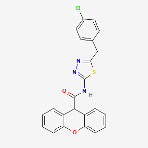 molecular formula C23H16ClN3O2S B3546030 N-{5-[(4-CHLOROPHENYL)METHYL]-1,3,4-THIADIAZOL-2-YL}-9H-XANTHENE-9-CARBOXAMIDE 