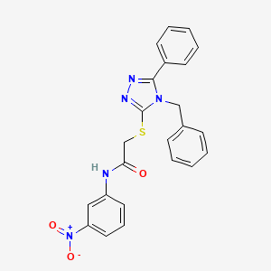 2-[(4-benzyl-5-phenyl-4H-1,2,4-triazol-3-yl)thio]-N-(3-nitrophenyl)acetamide