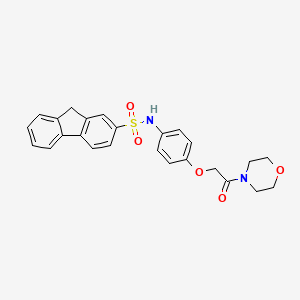 N-{4-[2-(4-morpholinyl)-2-oxoethoxy]phenyl}-9H-fluorene-2-sulfonamide