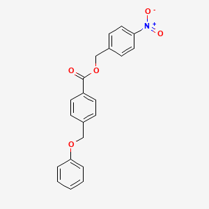 molecular formula C21H17NO5 B3546084 4-nitrobenzyl 4-(phenoxymethyl)benzoate 