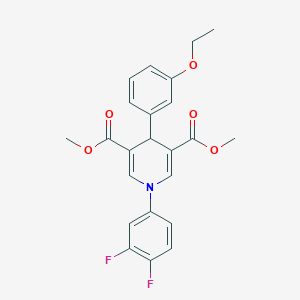 molecular formula C23H21F2NO5 B3546091 dimethyl 1-(3,4-difluorophenyl)-4-(3-ethoxyphenyl)-1,4-dihydro-3,5-pyridinedicarboxylate 