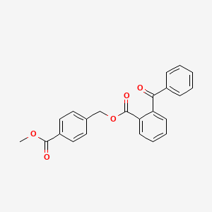 molecular formula C23H18O5 B3546096 4-(methoxycarbonyl)benzyl 2-benzoylbenzoate 