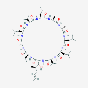 molecular formula C63H113N11O12 B035461 8-(N-Methylalanine)cyclosporin A CAS No. 108466-41-7