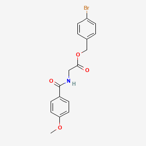 molecular formula C17H16BrNO4 B3546116 4-bromobenzyl N-(4-methoxybenzoyl)glycinate 