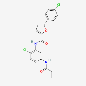 5-(4-chlorophenyl)-N-[2-chloro-5-(propionylamino)phenyl]-2-furamide