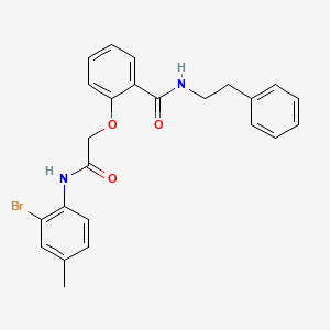 2-[2-(2-bromo-4-methylanilino)-2-oxoethoxy]-N-(2-phenylethyl)benzamide