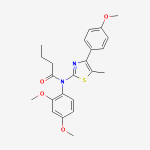 N-(2,4-dimethoxyphenyl)-N-[4-(4-methoxyphenyl)-5-methyl-1,3-thiazol-2-yl]butanamide