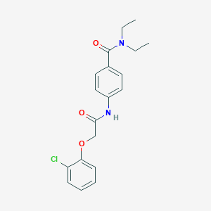 molecular formula C19H21ClN2O3 B354618 4-{[(2-chlorophenoxy)acetyl]amino}-N,N-diethylbenzamide CAS No. 923846-18-8