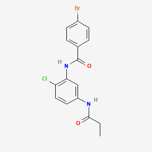 4-bromo-N-[2-chloro-5-(propanoylamino)phenyl]benzamide