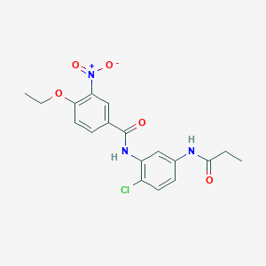 N-[2-chloro-5-(propanoylamino)phenyl]-4-ethoxy-3-nitrobenzamide