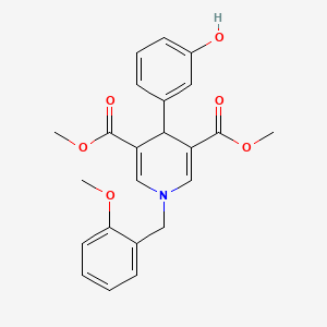 molecular formula C23H23NO6 B3546215 dimethyl 4-(3-hydroxyphenyl)-1-(2-methoxybenzyl)-1,4-dihydro-3,5-pyridinedicarboxylate 