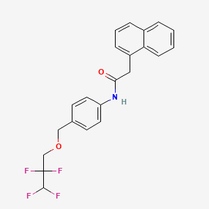 molecular formula C22H19F4NO2 B3546225 2-(1-naphthyl)-N-{4-[(2,2,3,3-tetrafluoropropoxy)methyl]phenyl}acetamide 