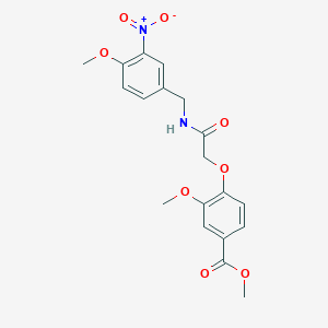 molecular formula C19H20N2O8 B3546245 Methyl 3-methoxy-4-[2-[(4-methoxy-3-nitrophenyl)methylamino]-2-oxoethoxy]benzoate 