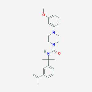 molecular formula C24H31N3O2 B3546250 N-[1-(3-isopropenylphenyl)-1-methylethyl]-4-(3-methoxyphenyl)-1-piperazinecarboxamide 